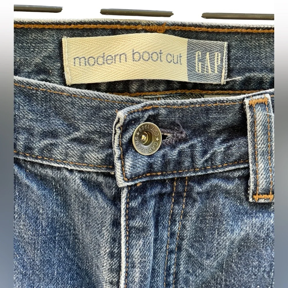 GAP Vintage Modern Bootcut Denim Jeans No Distress No Stretch Size 4 Ankle - Picture 3 of 6
